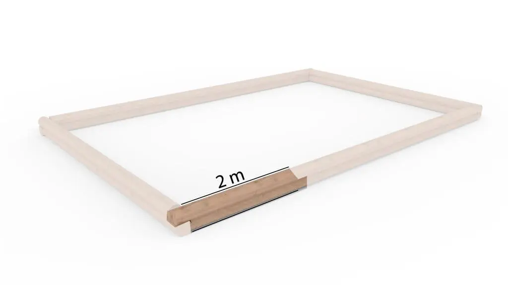 Robinia sandkasse type 1: 2 meter stykker h:28 cm - Billede 3