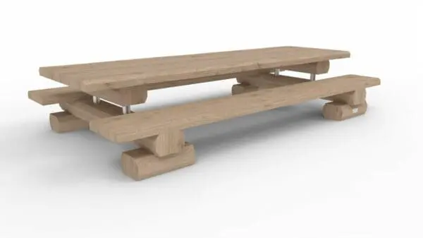 Mini bænkebord lærk/robinia
