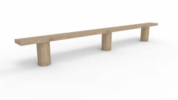 Bænk l:280 cm til grillhus