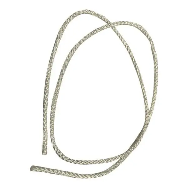 Snor pp 5 mm Hvid flettet,  L= 1 m