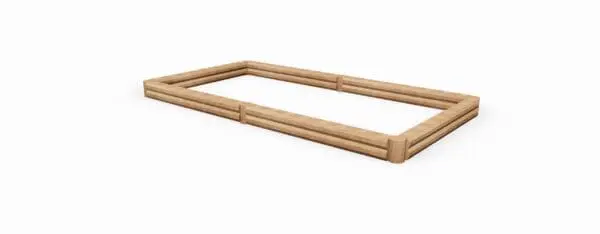 Robinia sandkasse type 3: 2 meter stykker h:24 cm