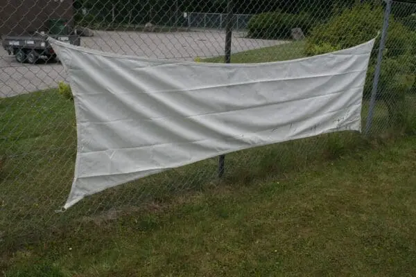 Pe firkantet læsejl/sidesejl 1,3x4 m - offwhite inkl.beslag - Image 2