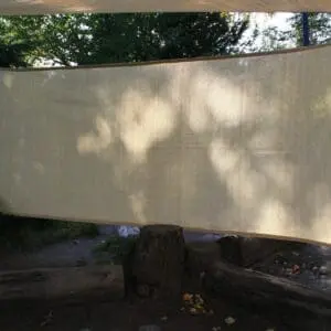 Hdpe firkantet læsejl/sidesejl 1,5x3,6 m - camel inkl.beslag