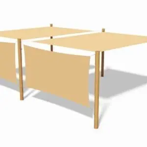 Hdpe firkantet sejl 3x4 m - camel m. beslag