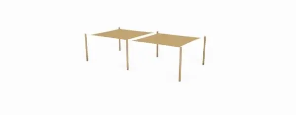 System 2 stk hdpe firekantet sejl + 6 stolper - Image 2
