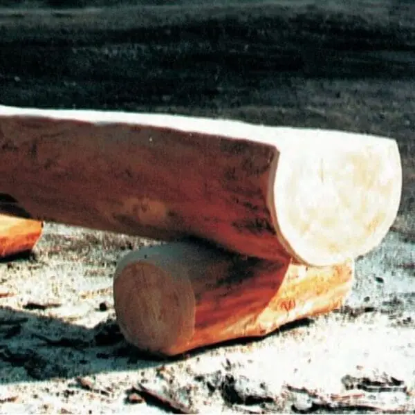 halv træstammebænk - Image 3