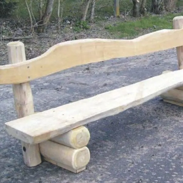 pudset bænk med ryglæn - Image 3