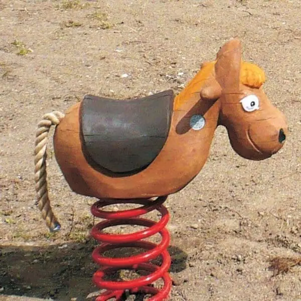 vippedyret hest med sadel - Billede 3