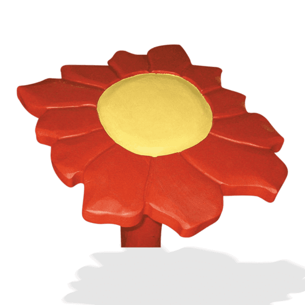bagebordet blomsten (rød)