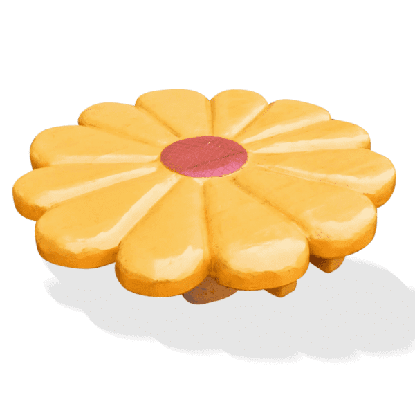 bagebordet blomsten (gul)