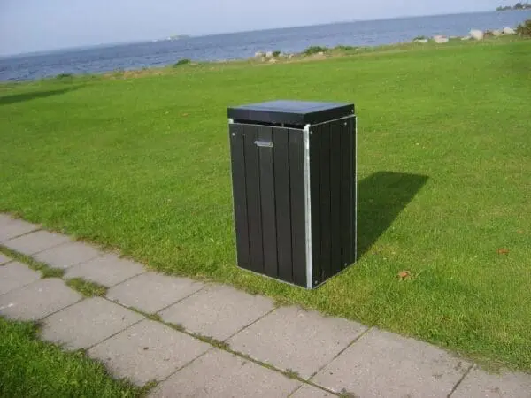 4-kantet affaldsstativ, sortmalet