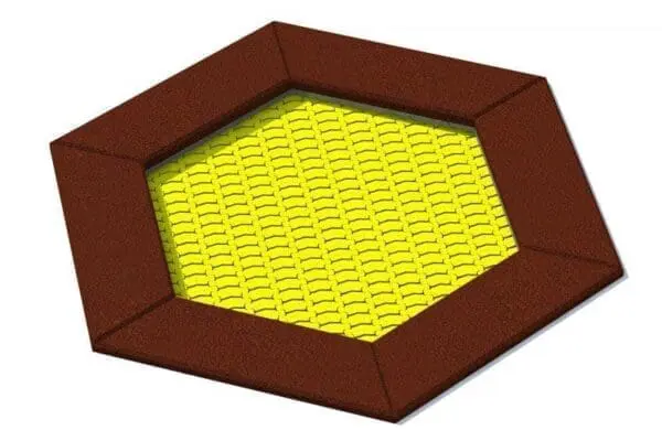 Sekskantet trampolin