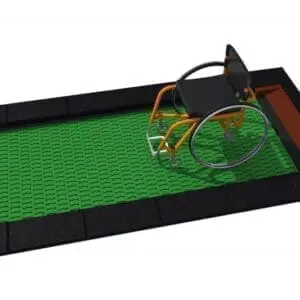 Stor rektangulær trampolin 150 x 300