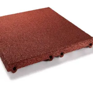 Gummiflise Rød Faldhøjde 1,5m 50x50x4,5cm - Pris M2