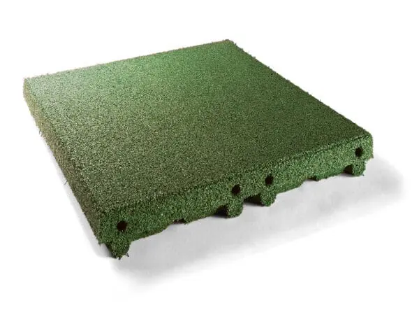 Gummiflise Grøn Faldhøjde 2,4m 50x50x8cm - Pris M2