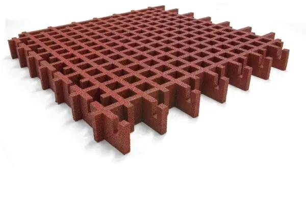 Græsmåtte Rød Faldhøjde 3m 100x100x10cm