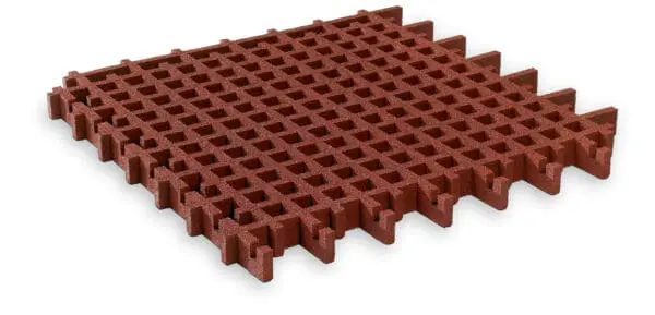 Græsmåtte Rød Faldhøjde 1,5m 100x100x4,5cm