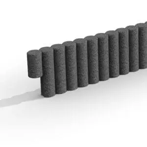Gummikant palisadelook Grå Ø8cm, L100cm, H27,5cm