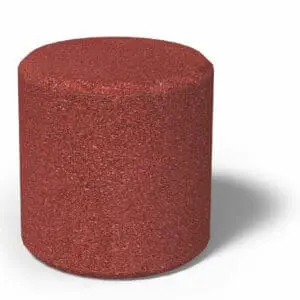 Gummicylinder Rød Ø45cm, H45cm
