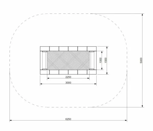 Trampolin ORTA-I 150 x 300 til kørestolsbruger - Billede 5