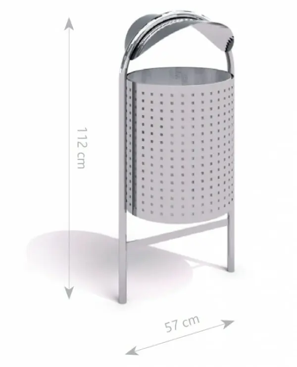 Affaldsspand i rustfrit stål 06 - Image 2