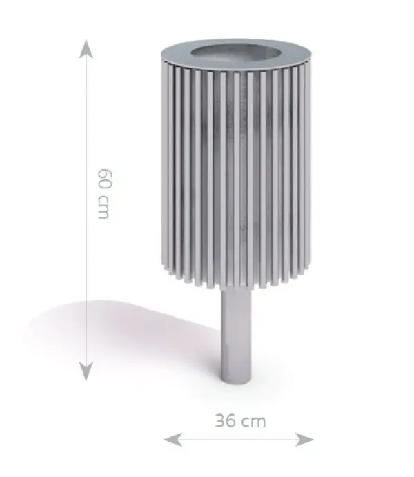 Affaldsspand i stål 11 - Image 3
