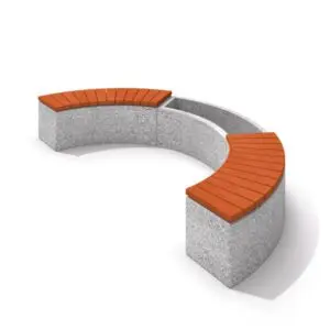 Beton plantesæt med bænk 01