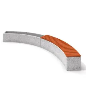 Beton plantesæt med bænk 04