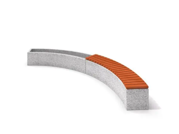 Beton plantesæt med bænk 04