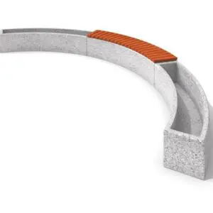Beton plantesæt med bænk 05