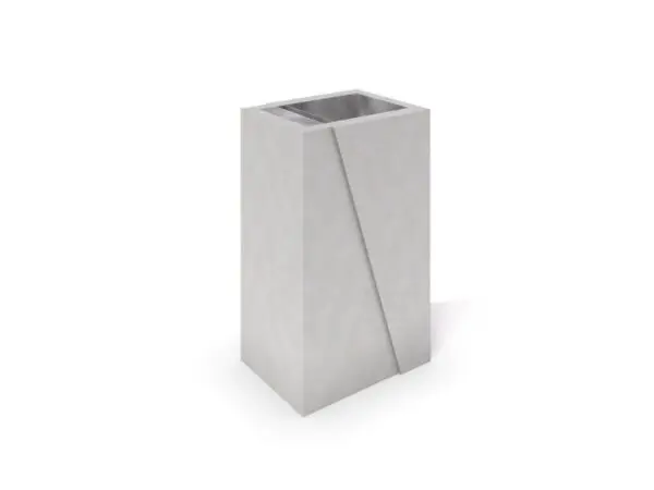 DECO hvid beton skraldespand 01 - Image 3