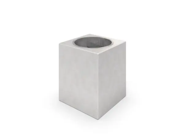 DECO skraldespand i hvid beton 02 - Image 3