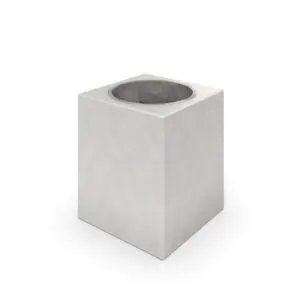 DECO skraldespand i hvid beton 02