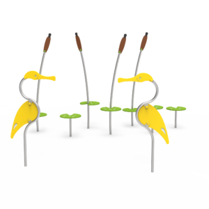 Kombineret vandrestav - 4 siv, 3 åkander, 2 fugle