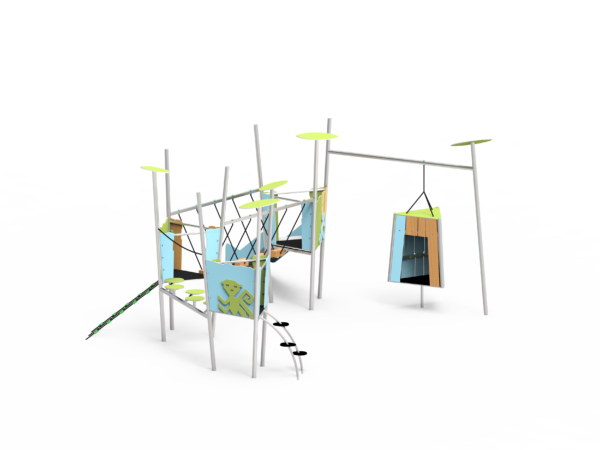 Tre-tårnet slot med hytte - Billede 2
