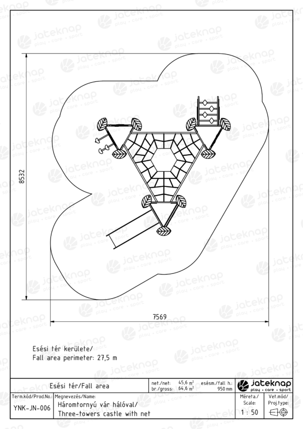 Tre-tårns slot med net - Image 6