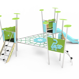 Tre-tårns slot med net