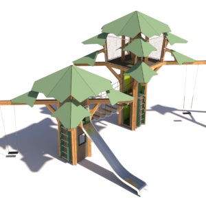 Playtree Forest ML med rutsjebane, rebbro og gynge