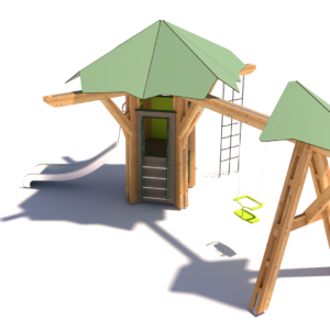 Playtree S med rutsjebane og gynge