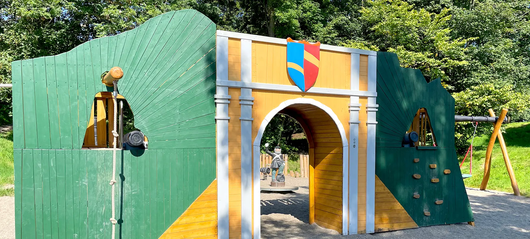 En legeplads til Voldende i Fredericia som forestiller en fæstning.