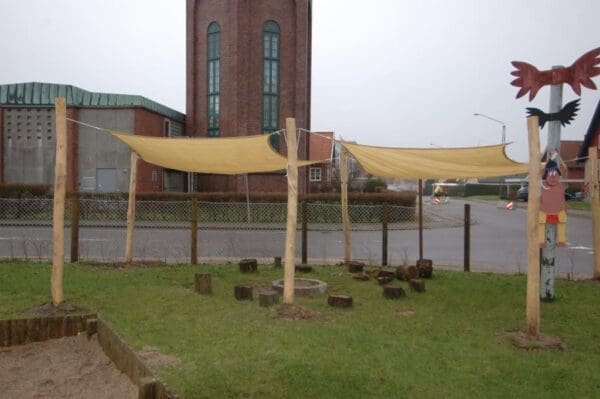 Hdpe firkantet sejl 3x4 m - camel m. beslag - Image 2